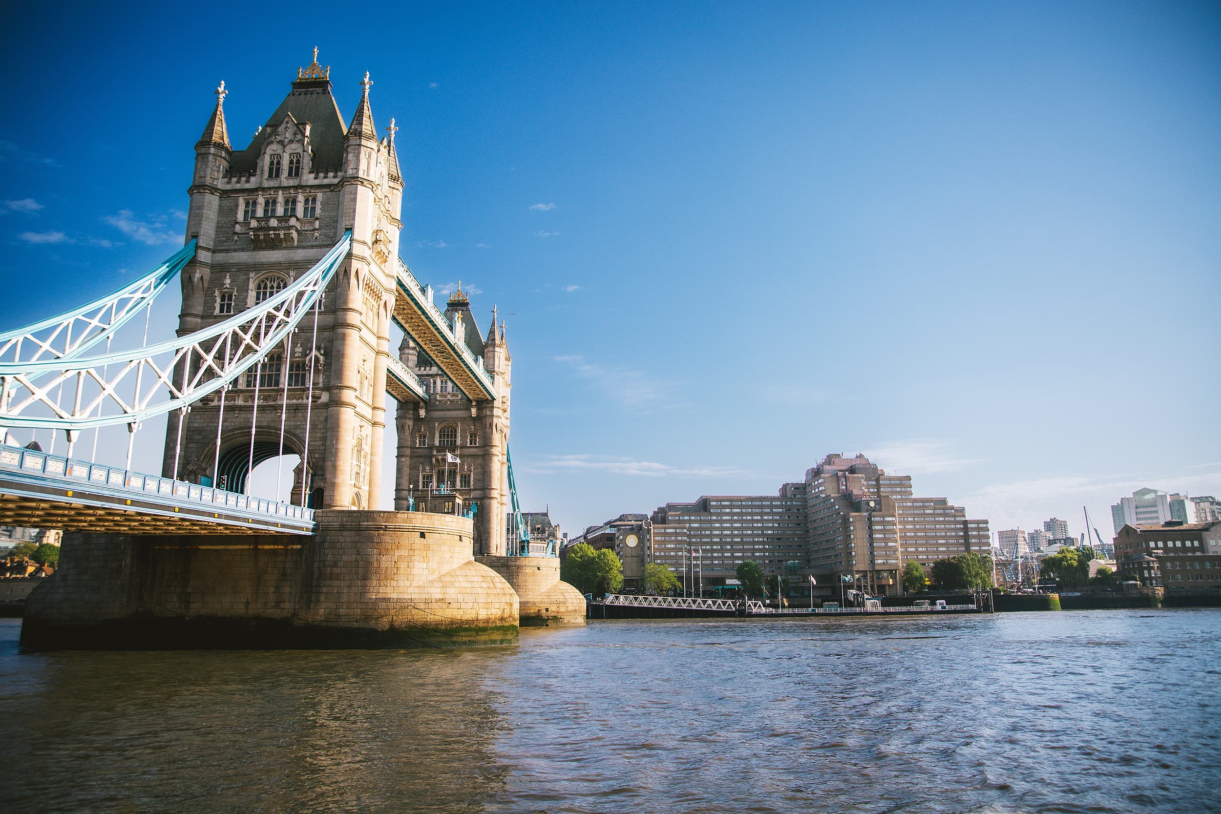Tower Bridge on River Thames, London